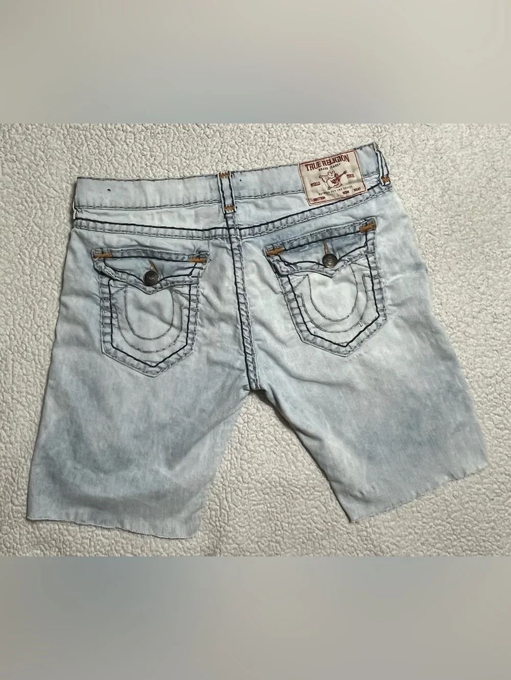 True Religion Ricky Flap Super T Denim Shorts